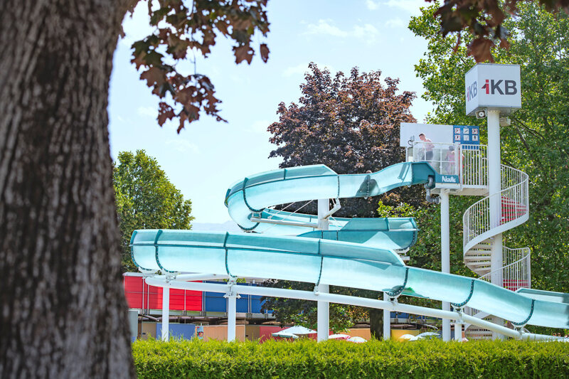 Tivoli outdoor pool water slide