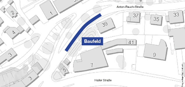 Baustelle in der Anton-Rauch-Straße
