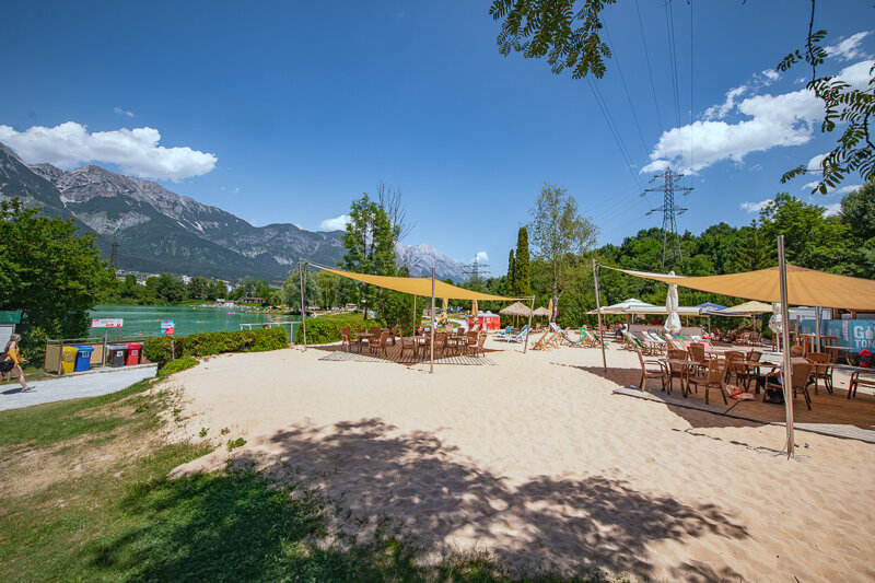 Roßau bathing pond beach bar