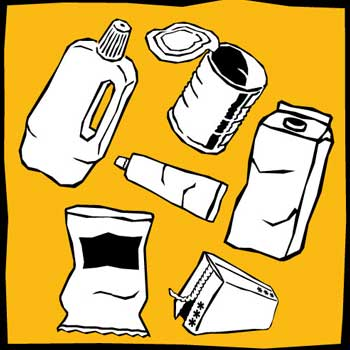 Leichtverpackungen aus Kunststoff, Verbundstoff und Metall