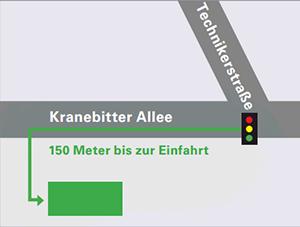 Lageplan Grünschnittsammelstelle Kranebitter Allee