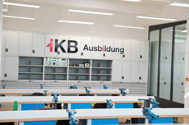 Die IKB-Lehrwerkstätte - Innenansicht.