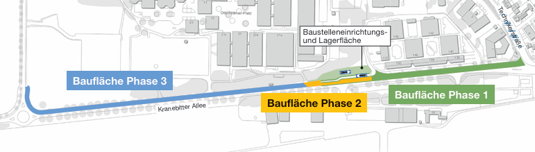 Baustellenplan Kranebitter Allee