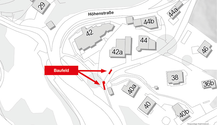 Baustellenplan Höhenstraße