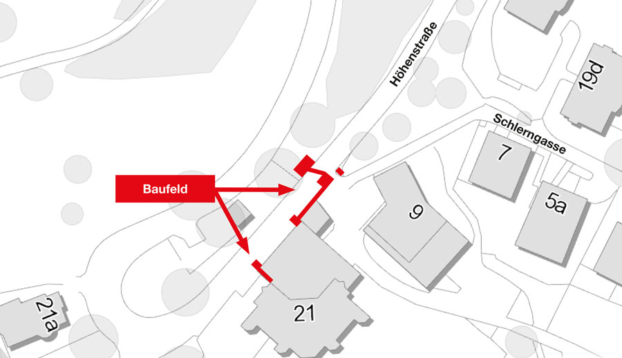 Baustellenplan Höhenstraße