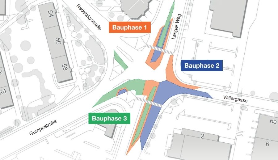 Baustellenplan Gumppstraße