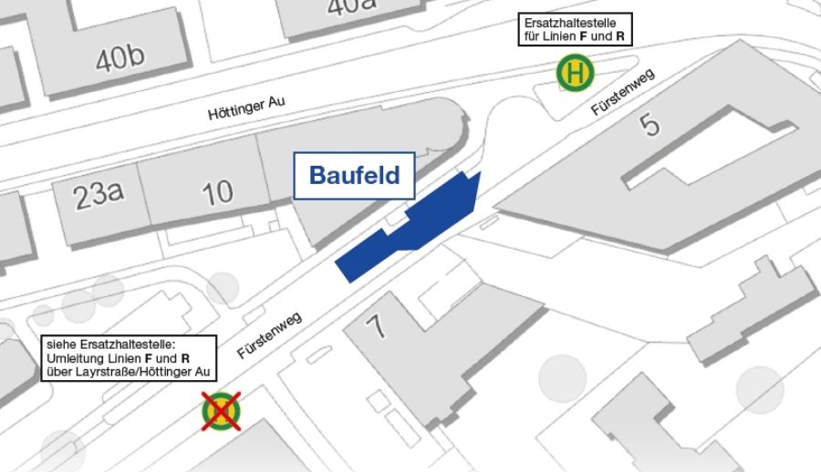 Baustellenplan Fürstenweg