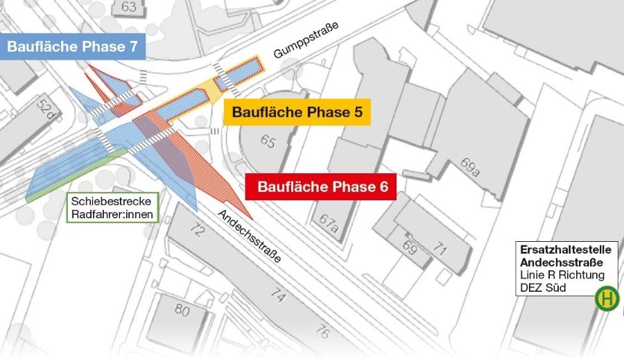 Baustellenplan Gumppstraße